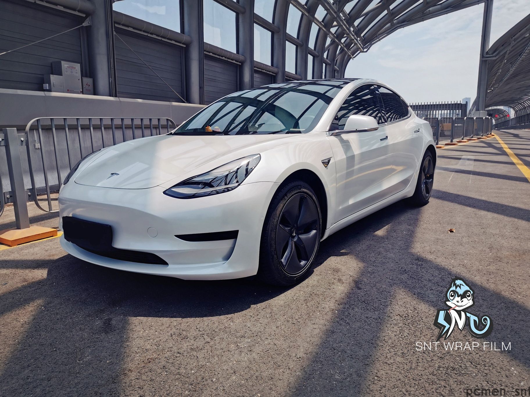 特斯拉 超亮金属雪山白