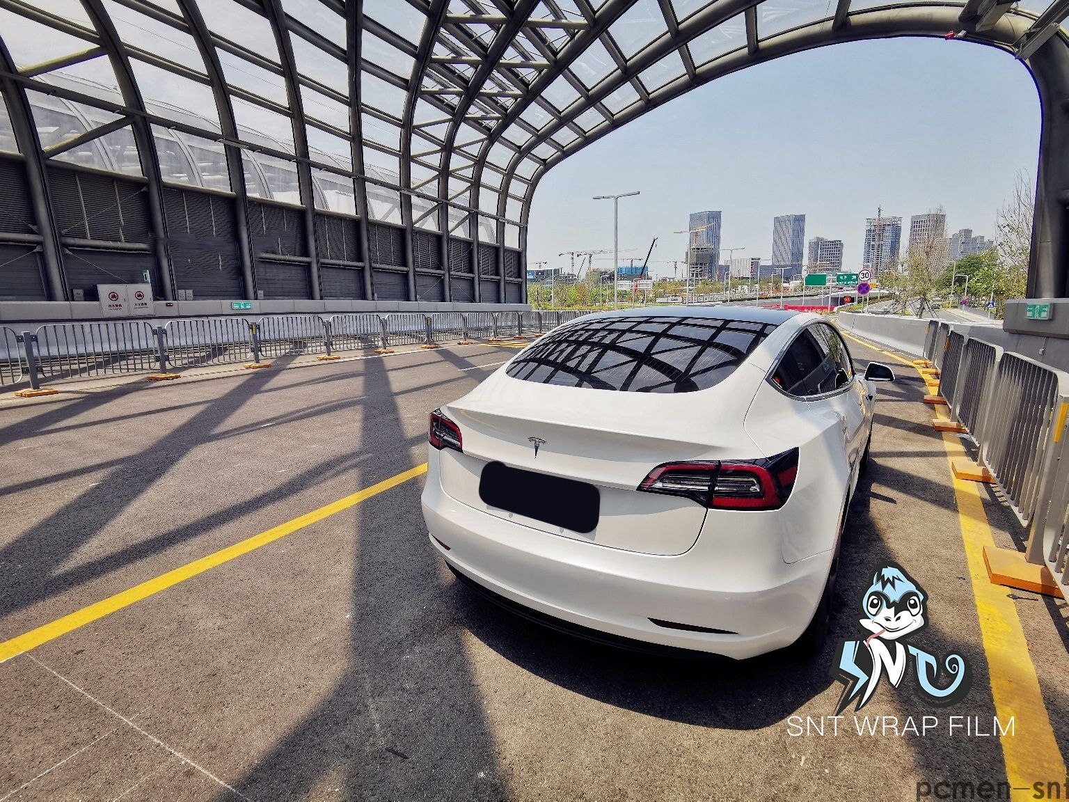 特斯拉 超亮金属雪山白