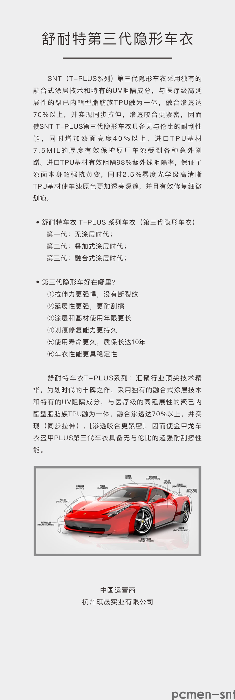 舒耐特第三代隐形车衣重磅上市